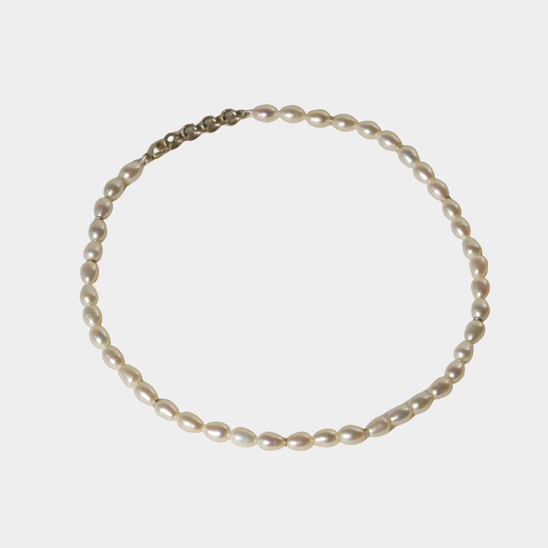 Perlenchoker Helene aus echten Perlen und Silber 